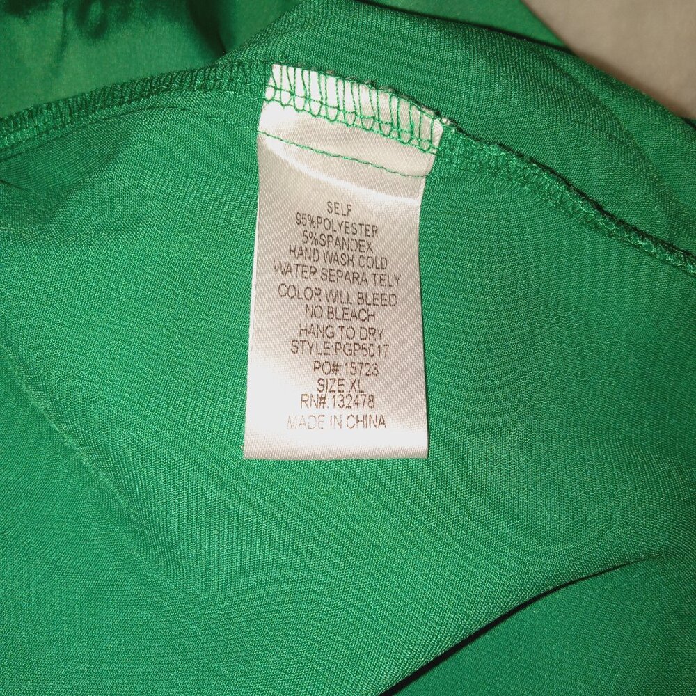 NEW-GLAM-Vibrant Irish Green Statement Eye Catching Shorts-Size XL - Picture 7 of 9